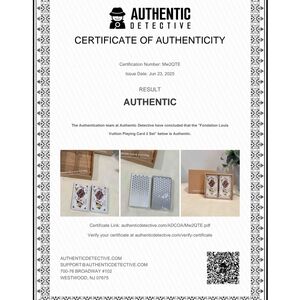 Louis Vuitton Playing Card 7 Of Diamonds Comes With COA